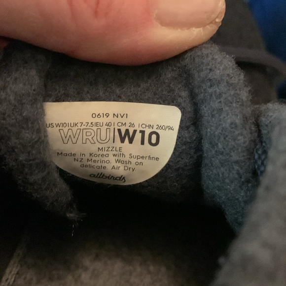 allbirds high top mizzle shoe navy blue size 10 - Picture 2 of 4